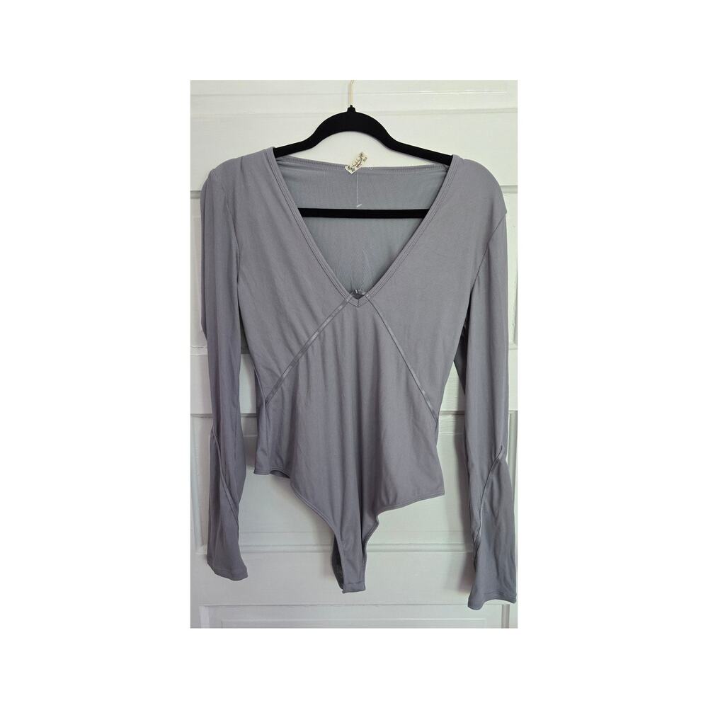 Free People‎ Victoria Bodysuit Gray Size L NWOT - Picture 3 of 7